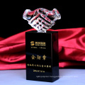 2021 New Design Business Cooperation Award Design Clear Handshake Award Crystal Globe Trophy